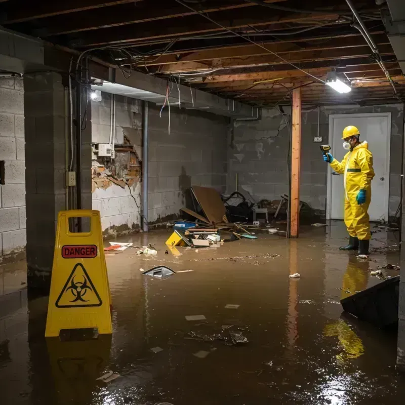 Flooded Basement Electrical Hazard in Brodheadsville, PA Property